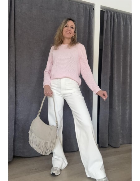 DENIM WIDE BLANCO BLANCO