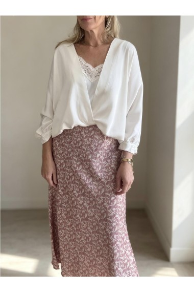 FALDA SATINADA ROSA