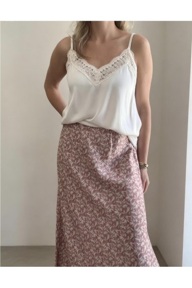 FALDA SATINADA ROSA