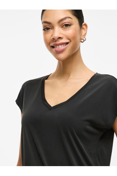CAMISETA MODAL PICO NEGRO