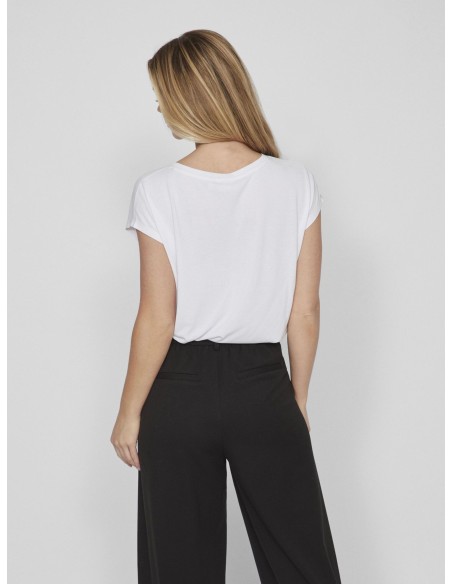 CAMISETA MODAL PICO BLANCO