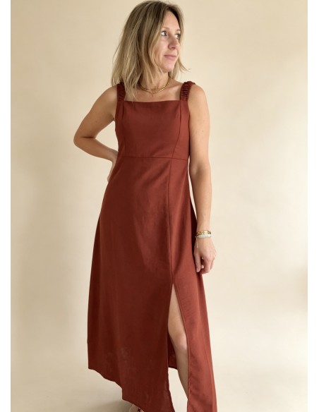 VESTIDO MIDI BURGUNDY