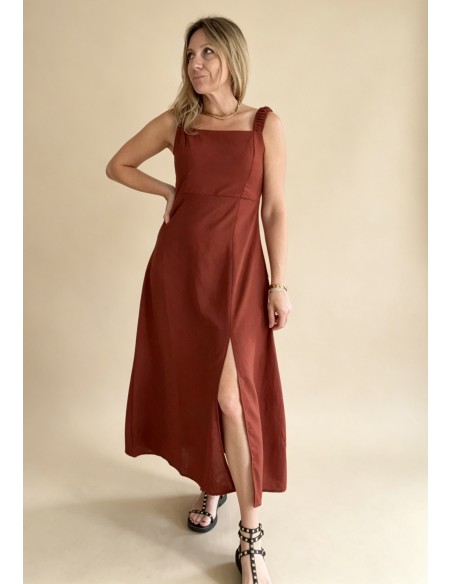 VESTIDO MIDI BURGUNDY