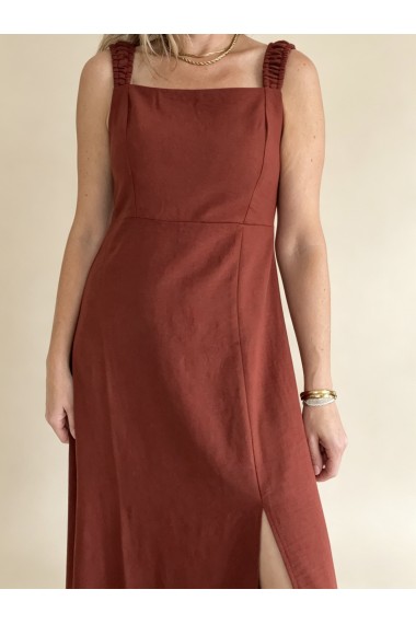 VESTIDO MIDI BURGUNDY