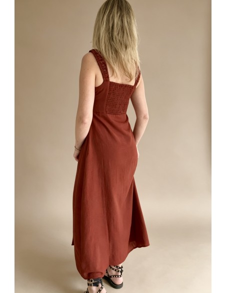 VESTIDO MIDI BURGUNDY