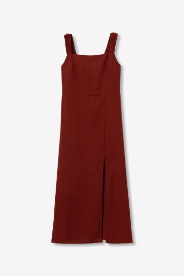VESTIDO MIDI BURGUNDY