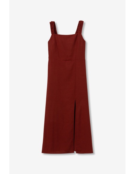 VESTIDO MIDI BURGUNDY
