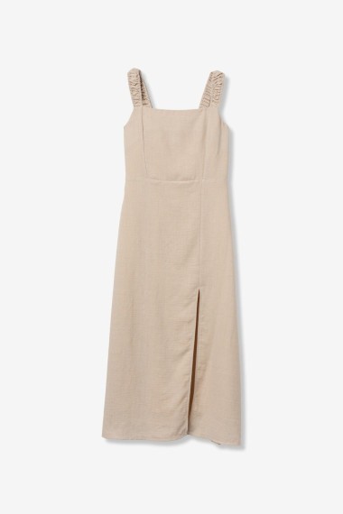 VESTIDO MIDI BEIGE