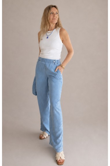 DENIM TENCEL GOMA AZUL CLARO