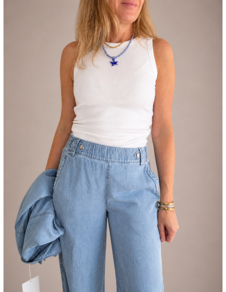 DENIM TENCEL GOMA AZUL CLARO