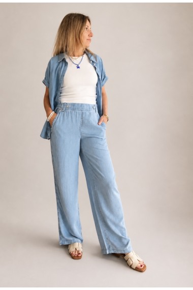 DENIM TENCEL GOMA AZUL CLARO