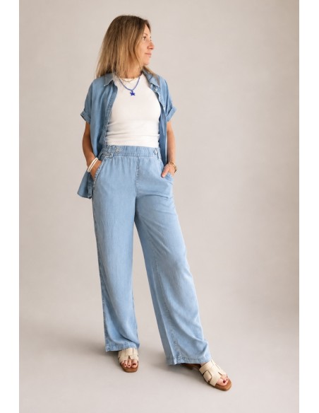 DENIM TENCEL GOMA AZUL CLARO