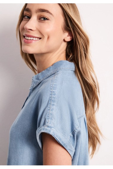 CAMISA TENCEL AZUL CLARO