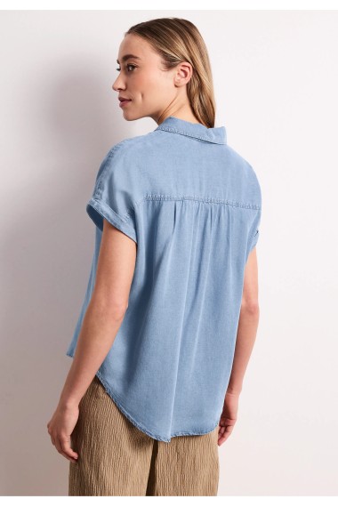 CAMISA TENCEL AZUL CLARO
