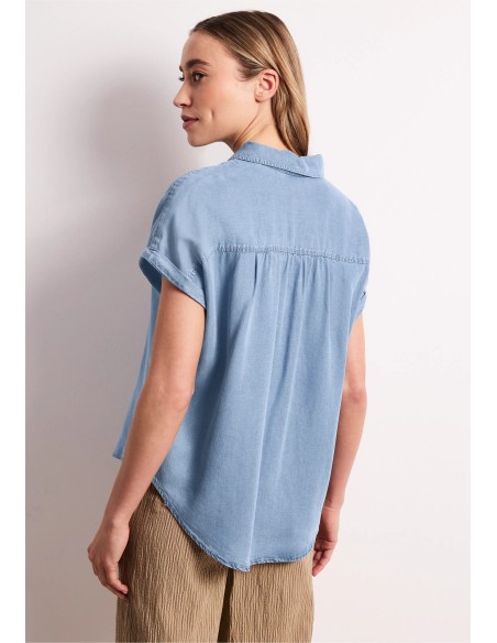 CAMISA TENCEL AZUL CLARO