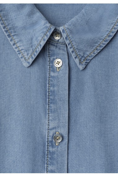 CAMISA TENCEL AZUL CLARO