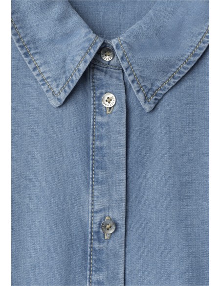 CAMISA TENCEL AZUL CLARO