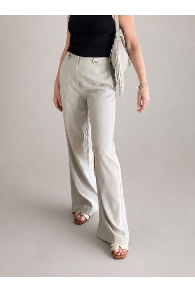 PANTALON FLUÍDO BOLSILLOS BEIGE